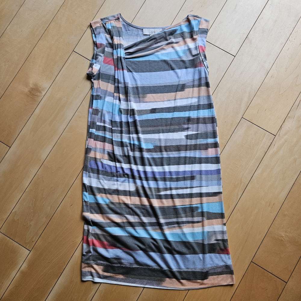LOFT Striped Shift Dress